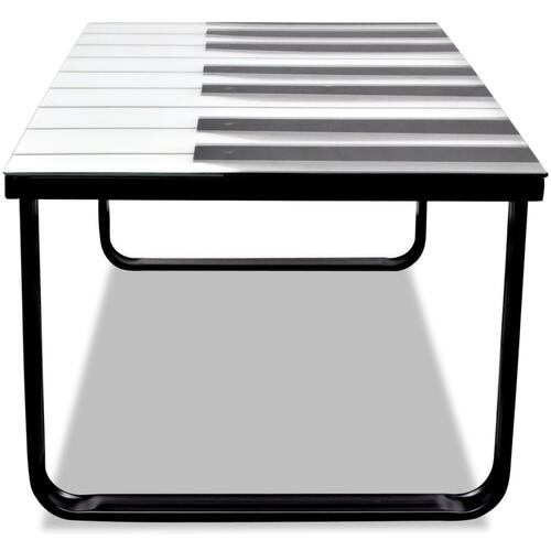 Sofabord med klaverprint glasbordplade