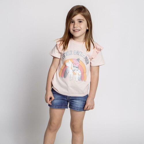 Børne Kortærmet T-shirt Peppa Pig Lyserød 3 år
