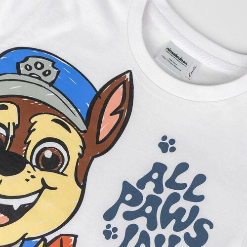 Børne Kortærmet T-shirt The Paw Patrol Hvid 4 år