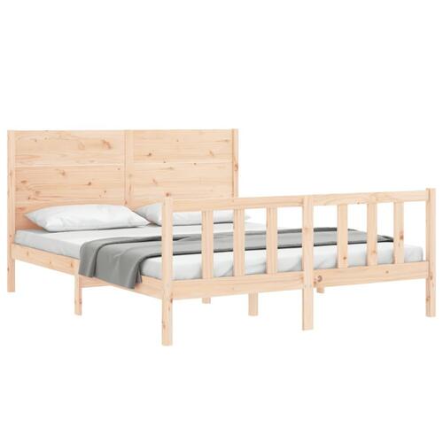 Sengeramme uden madras 160x200 cm massivt fyrretræ