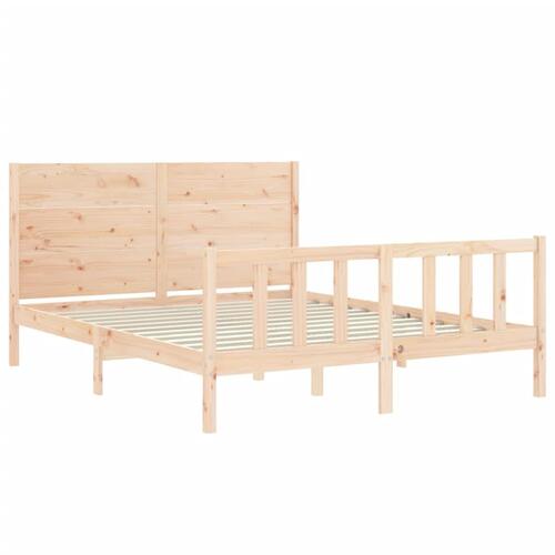 Sengeramme uden madras 160x200 cm massivt fyrretræ