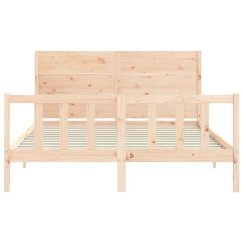 Sengeramme uden madras 160x200 cm massivt fyrretræ