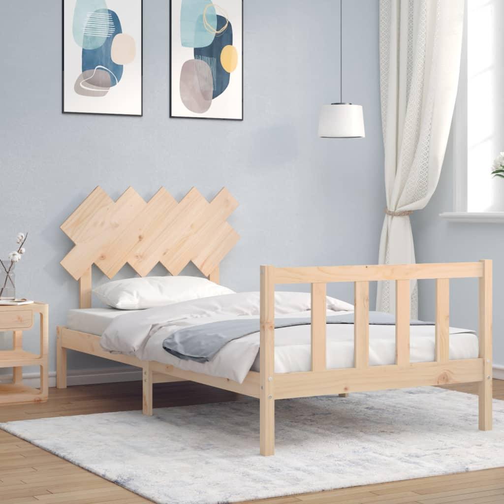 Sengeramme uden madras 100x200 cm massivt fyrretræ