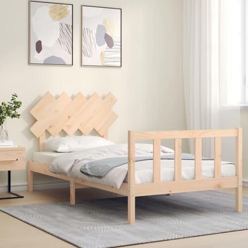 Sengeramme uden madras 100x200 cm massivt fyrretræ