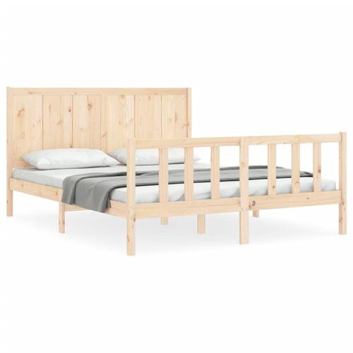Sengeramme uden madras 160x200 cm massivt fyrretræ