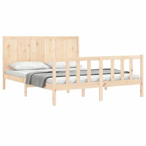 Sengeramme uden madras 160x200 cm massivt fyrretræ