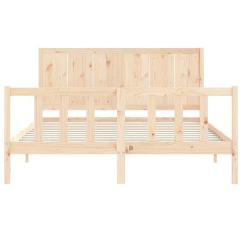 Sengeramme uden madras 160x200 cm massivt fyrretræ