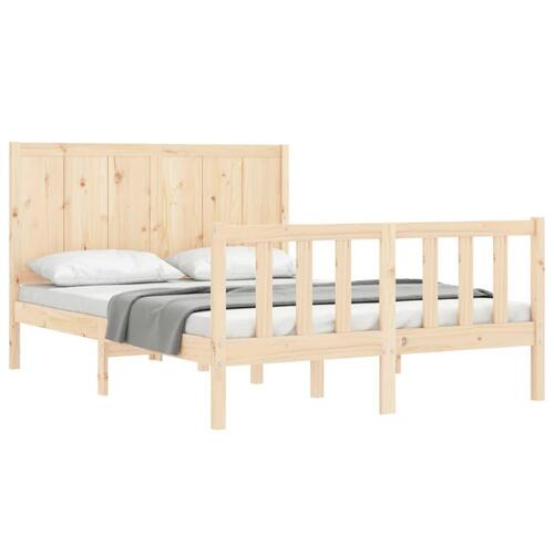 Sengeramme uden madras 140x190 cm massivt fyrretræ