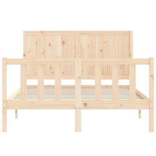 Sengeramme uden madras 140x190 cm massivt fyrretræ