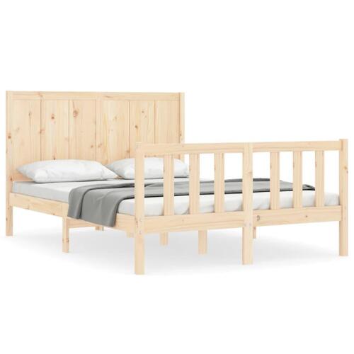 Sengeramme uden madras 140x200 cm massivt fyrretræ
