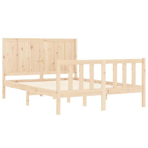 Sengeramme uden madras 140x200 cm massivt fyrretræ