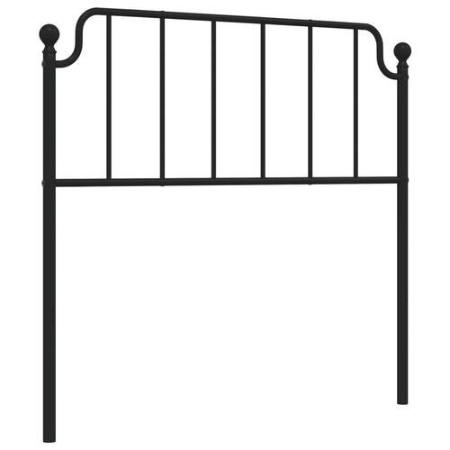 Sengegavl 100 cm metal sort