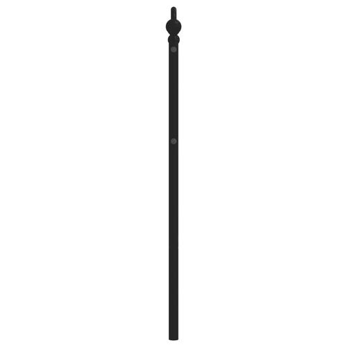 Sengegavl 100 cm metal sort