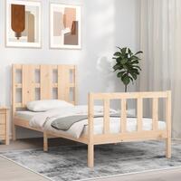 Sengeramme uden madras 100x200 cm massivt fyrretræ