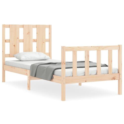Sengeramme uden madras 100x200 cm massivt fyrretræ