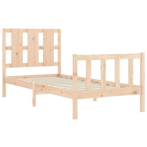Sengeramme uden madras 100x200 cm massivt fyrretræ