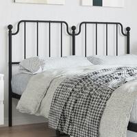 Sengegavl 150 cm metal sort