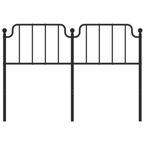 Sengegavl 150 cm metal sort