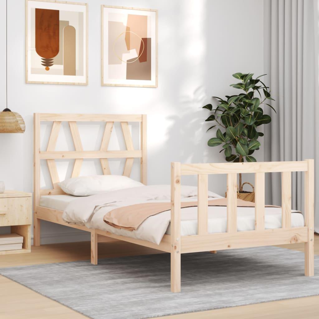Sengeramme uden madras 100x200 cm massivt fyrretræ
