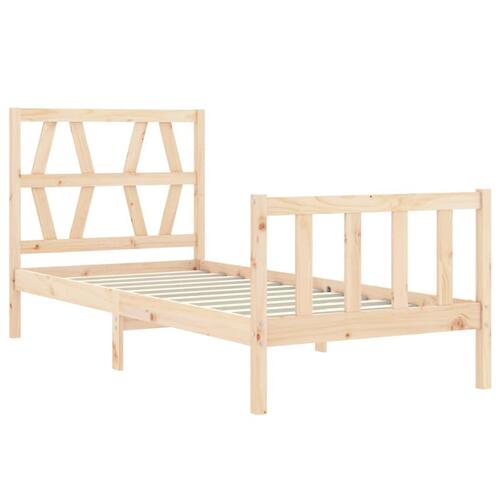 Sengeramme uden madras 100x200 cm massivt fyrretræ