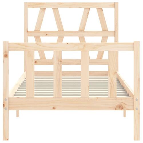 Sengeramme uden madras 100x200 cm massivt fyrretræ