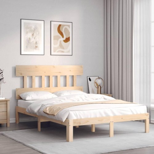 Sengeramme 140 x 190 cm i massivt fyrretræ