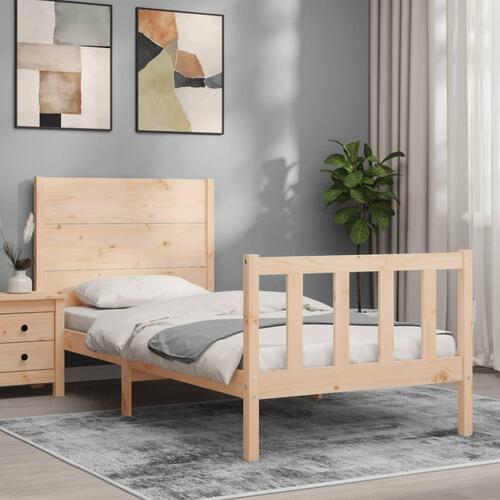Sengeramme med sengegavl Small Single massivt træ