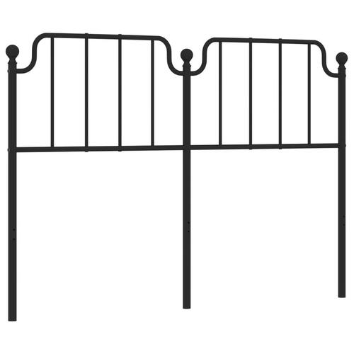 Sengegavl 140 cm metal sort