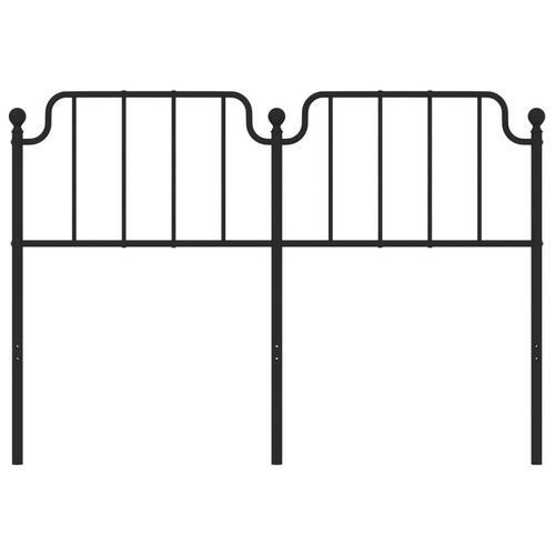 Sengegavl 140 cm metal sort