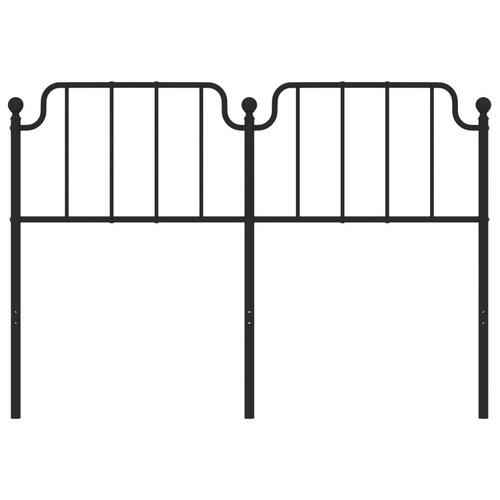 Sengegavl 160 cm metal sort
