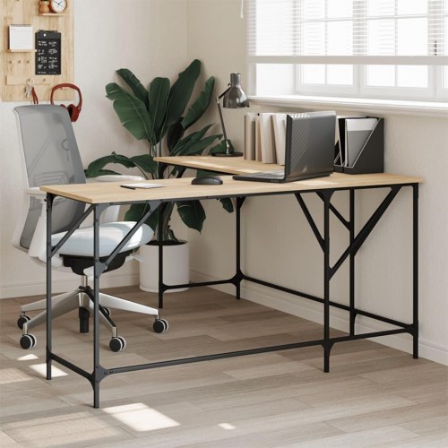 L-formet skrivebord 149 x 149 cm - sonoma-eg