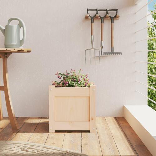 Plantekasse 31x31x31 cm massivt fyrretræ