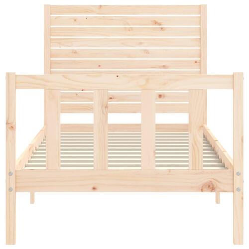 Sengeramme uden madras 100x200 cm massivt fyrretræ
