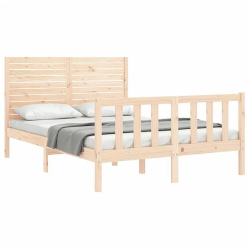 Sengeramme uden madras 140x200 cm massivt fyrretræ