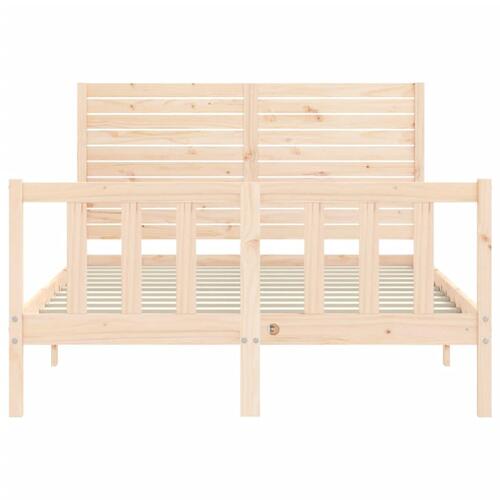 Sengeramme uden madras 140x200 cm massivt fyrretræ