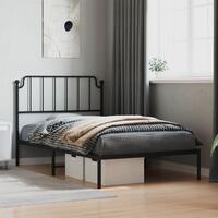 Sengeramme med sengegavl 107x203 cm metal sort