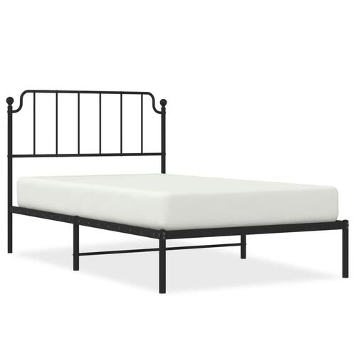 Sengeramme med sengegavl 107x203 cm metal sort