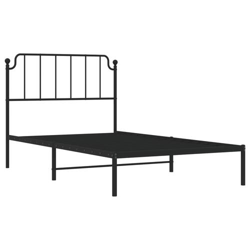 Sengeramme med sengegavl 107x203 cm metal sort