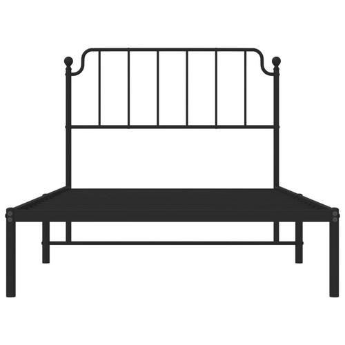 Sengeramme med sengegavl 107x203 cm metal sort