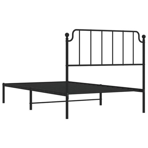 Sengeramme med sengegavl 107x203 cm metal sort