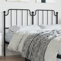 Sengegavl 135 cm metal sort
