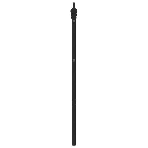 Sengegavl 135 cm metal sort