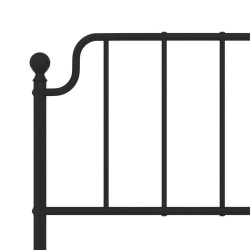 Sengegavl 135 cm metal sort