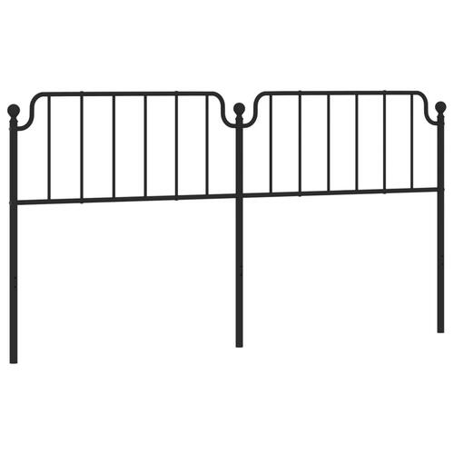 Sengegavl 200 cm metal sort