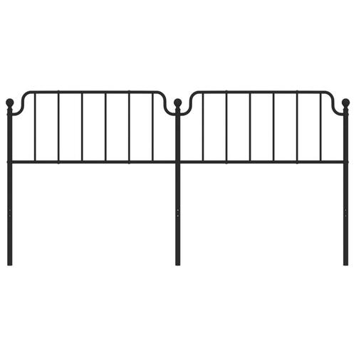 Sengegavl 200 cm metal sort