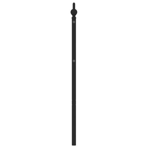 Sengegavl 200 cm metal sort