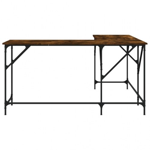 L-formet skrivebord 149 x 149 x 75 cm - røget egetræsfarve