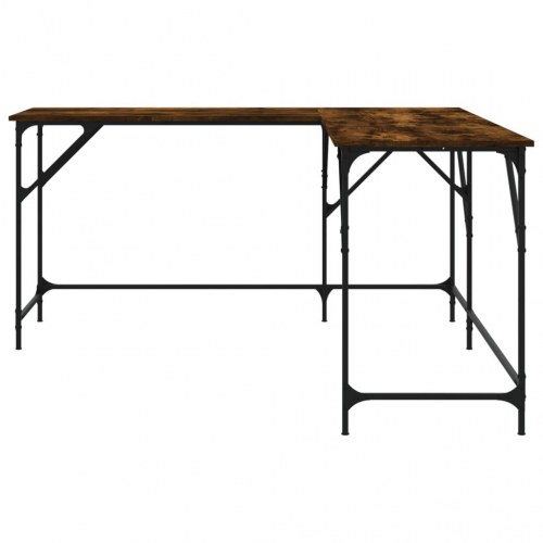 L-formet skrivebord 149 x 149 x 75 cm - røget egetræsfarve