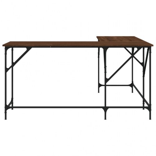 L-formet skrivebord 149 x 149 x 75 cm - brun egetræsfarve