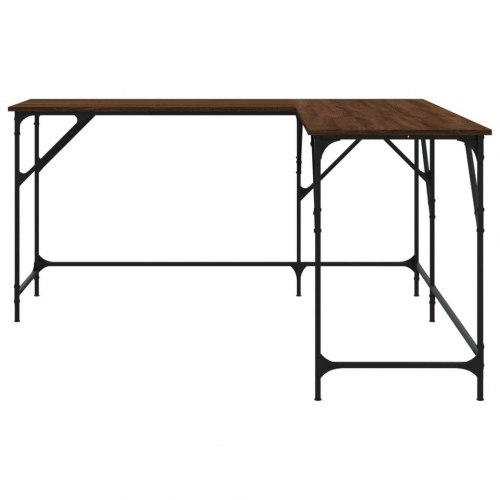 L-formet skrivebord 149 x 149 x 75 cm - brun egetræsfarve